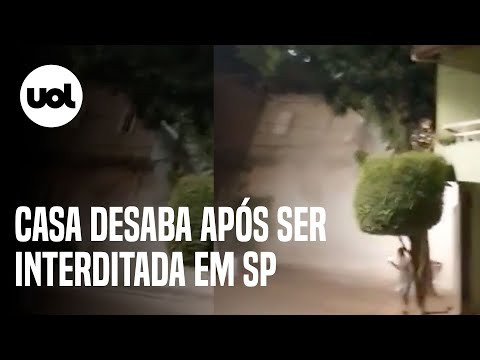 Casa desaba após ser interditada em São Paulo; veja vídeo