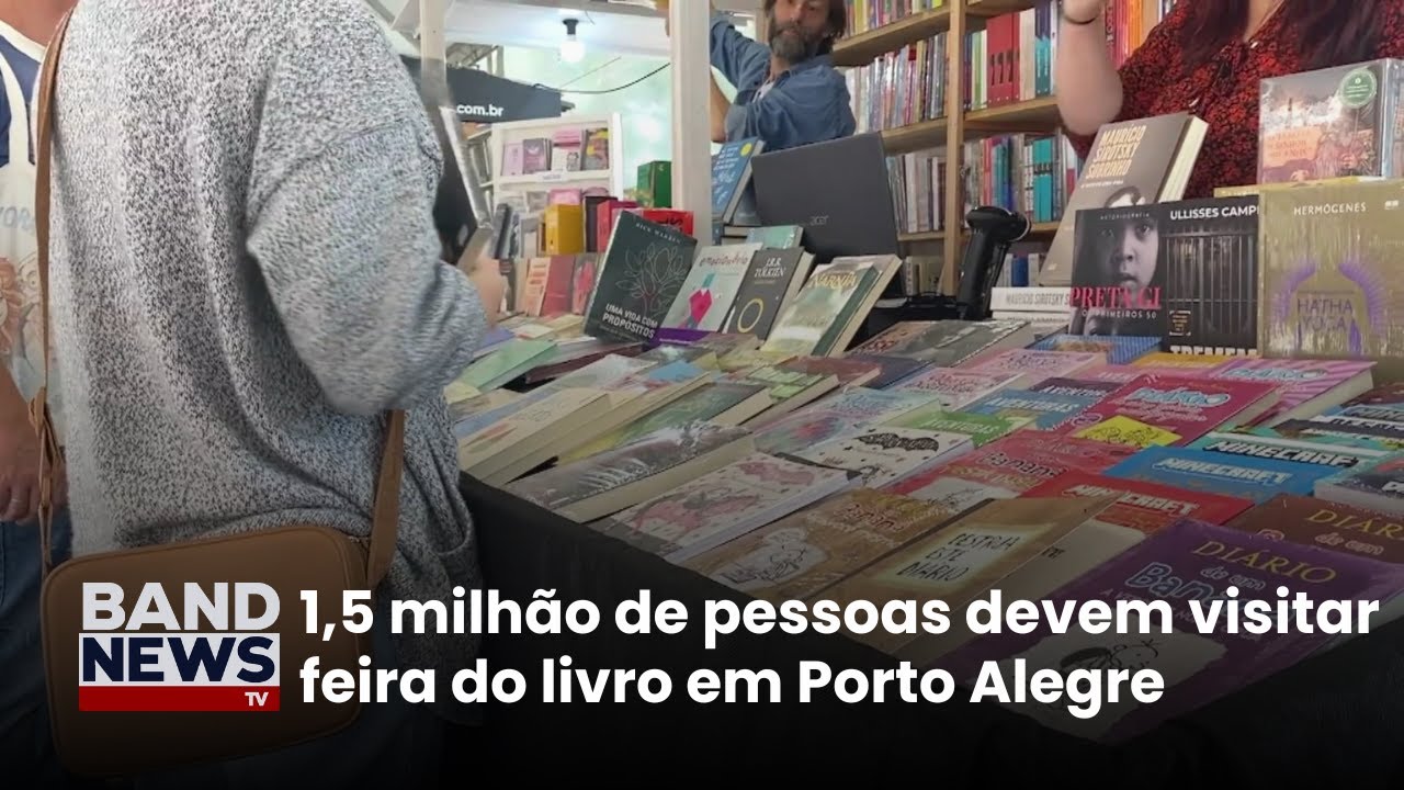 15 milhão de pessoas devem visitar feira do livro em Porto Alegre | BandNews TV TV Online 15 milhão de pessoas devem visitar feira do livro em Porto Alegre | BandNews TV