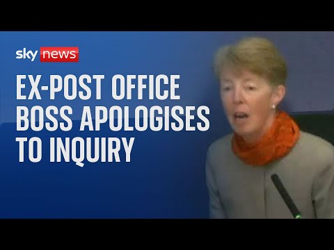 Ex-Post Office boss Paula Vennells apologises to inquiry