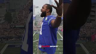 #Seahawks legend Kam Chancellor raises the #12thMan flag!