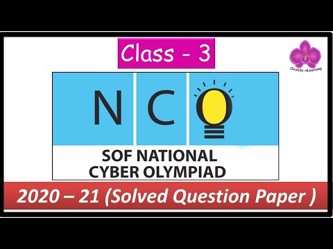 NCO Class – 3 | National Cyber Olympiad Exam | Solved Sample Paper Of 2021-2022 | SOF-NSO |