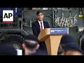 UK PM Rishi Sunak says country putting its defense industry on war footing