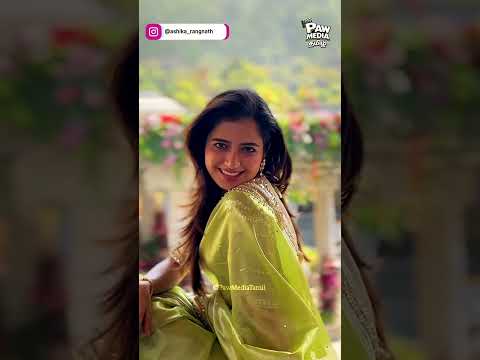 Ashika rangnath 💛 cuteness with traditional 🥰 #ashikaranganath #pawmediatamil #valentinesday