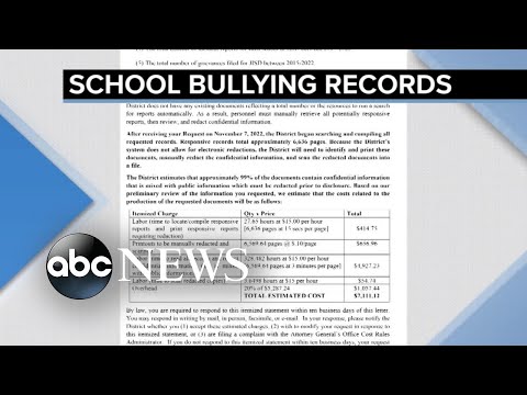 Texas mom was asked for $7,000 for district records on bullying