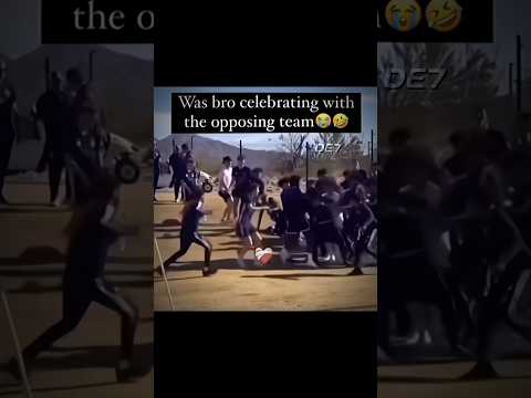 Bro is celebrating with his opponents 😂 #viralvideo #football #trending