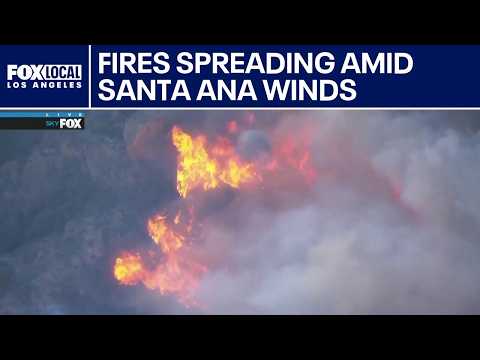 Multiple fires <strong>break</strong> out across Los Angeles County