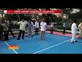 Home Minister Chinarajappa Falls in Shuttle Court