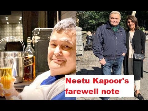 'End of our story', Neetu Kapoor raises toast to Rishi Kapoor in last post