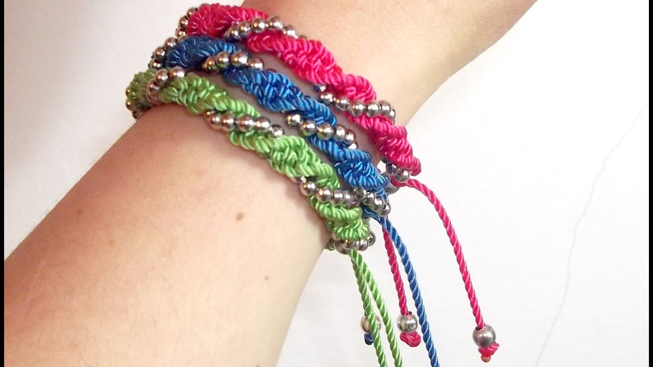 TUTORIAL DIY COMO HACER UNA PULSERA EN ESPIRAL CON CUENTAS PLATEADAS MUY FACIL YouTube