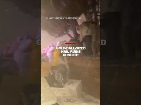 Golf-ball-sized hail ruins concert