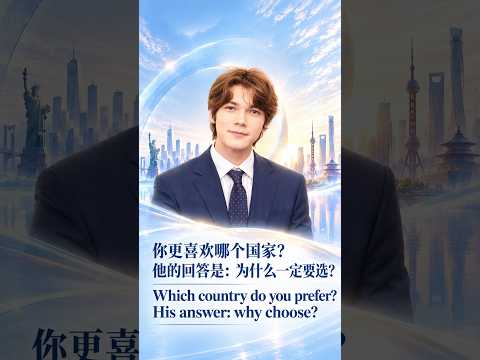 'Which country do you prefer?' His answer: why choose?