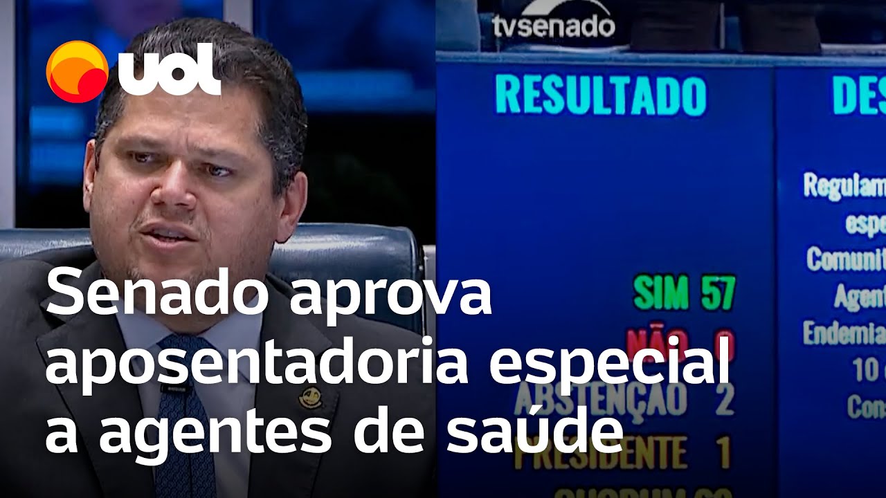 Senado aprova aposentadoria especial a agentes de saúde e Alcolumbre nega ‘bomba fiscal’