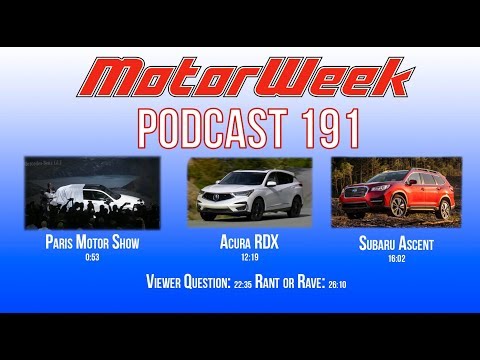 MW Podcast 191: Paris Motor Show, Acura RDX, & Subaru Ascent (audio)