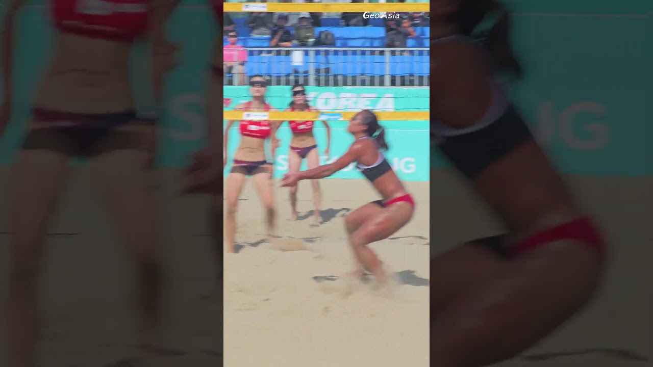 연속 나이스 스파이크! Rondina(PHI) #beachvolleyball #Rondina #여자비치발리볼 #부산국제여자비치발리볼 #shorts