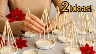 TOP 2 QUICK Christmas decoration ideas using glass and wood doors!🎄✨️