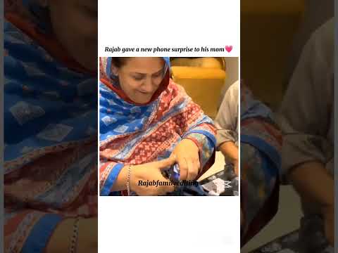 Rajab gave a new phone surprise to his mom💗#rajabfamily #editing