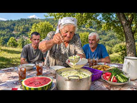 Total Drought and Son's Arrival to Help. Life of an Old Couple in the Mountains