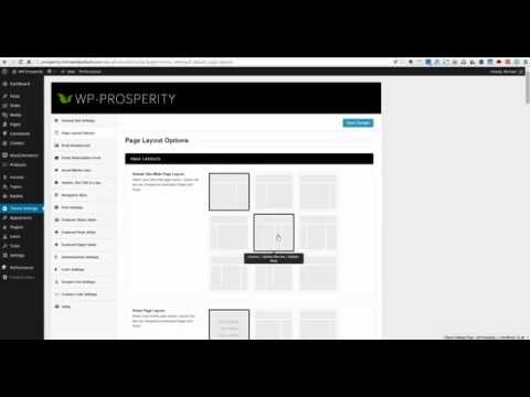WP-Prosperity WordPress Theme - Page Layout Options