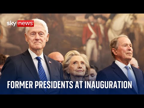 Former presidents take their seats ahead of Trump inauguration