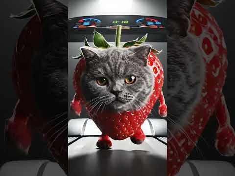 Strawberry Cat's cardio day 🍓 | 猫イチゴの有酸素運動 🍓