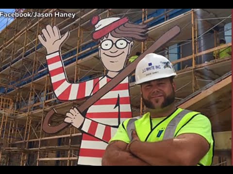 Construction Worker Amuses Hospitalized Children with Real-Life Game of “Where’s Waldo”  | ABC News