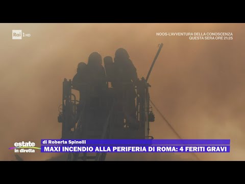 Roma, maxi incendio in periferia - Estate in diretta 22/08/2024