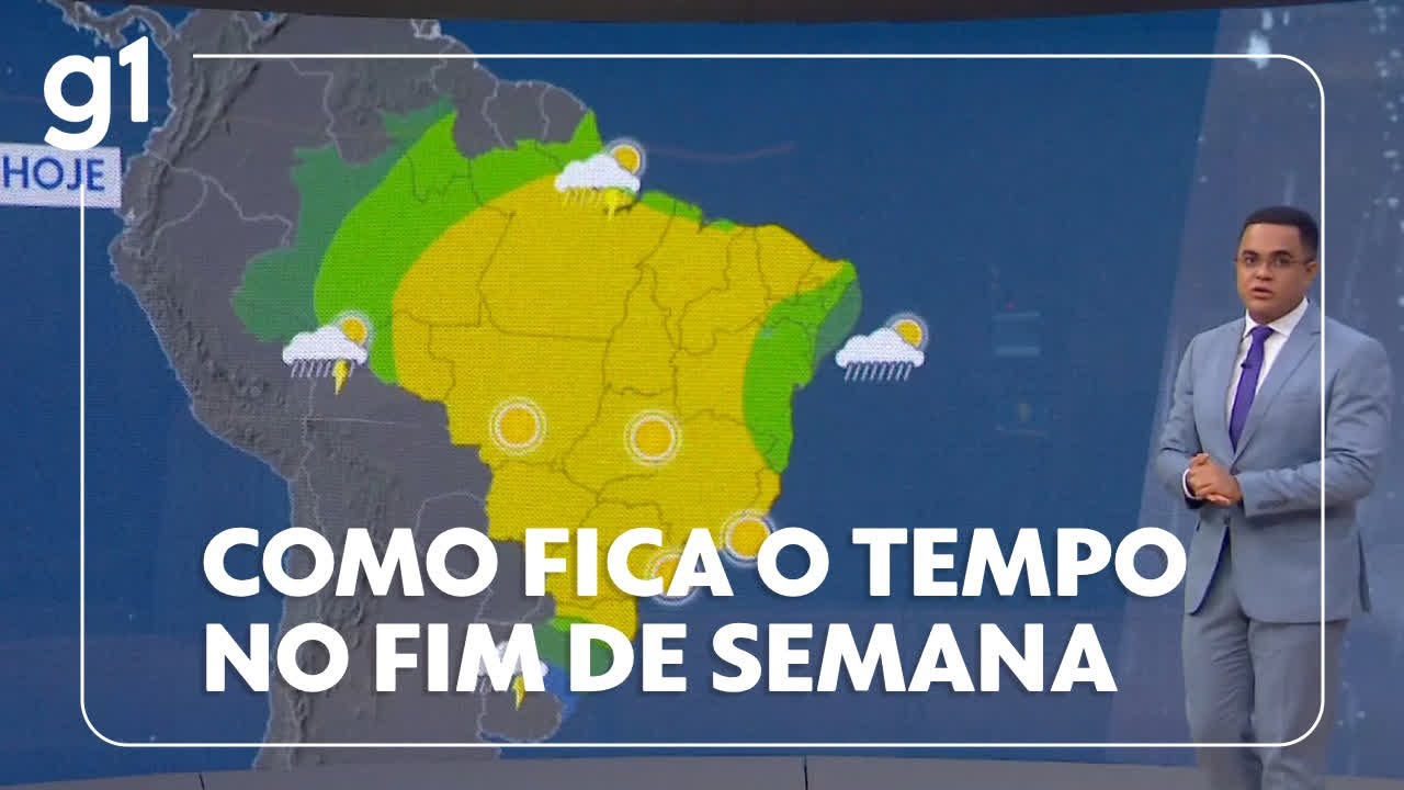 Confira a previsão do tempo para todo o Brasil neste fim de semana