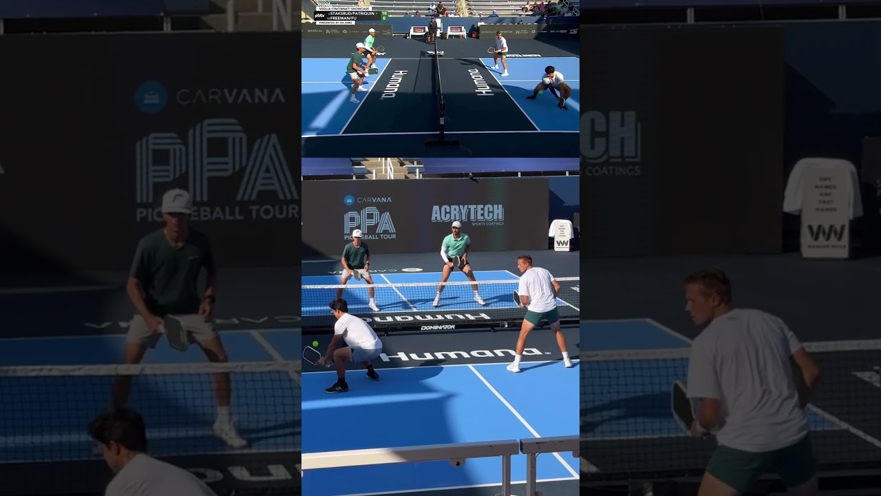 The pickleball game point we all dream of 🤝 Too good from Hayden Patriquin and Federico Staksrud