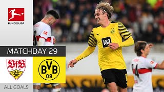Brandt On Fire with Haaland Assist | VfB Stuttgart — Borussia Dortmund 0-2 | All Goals | Matchday 29