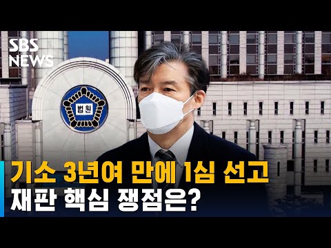기소 3년여 만에 오늘 조국 1심 선고…재판 핵심 쟁점은 / SBS