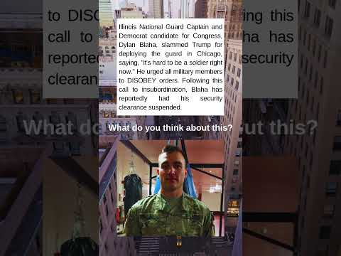 Dylan Blaha's Security Clearance Suspended After Urging Military to Disobey Orders