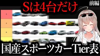 【2025年】国産スポーツカーTier表を作るレーサーVTuber