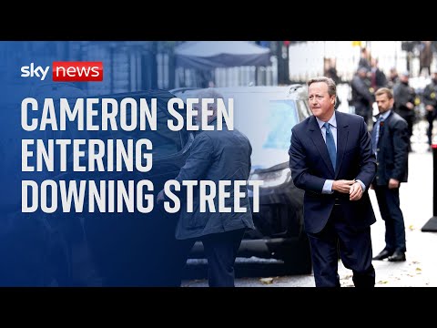 BREAKING: David Cameron seen entering Downing Street amid re-shuffle