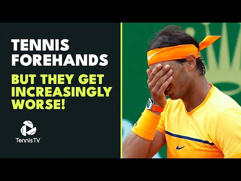 Tennis Forehands But They Get Increasingly WORSE!