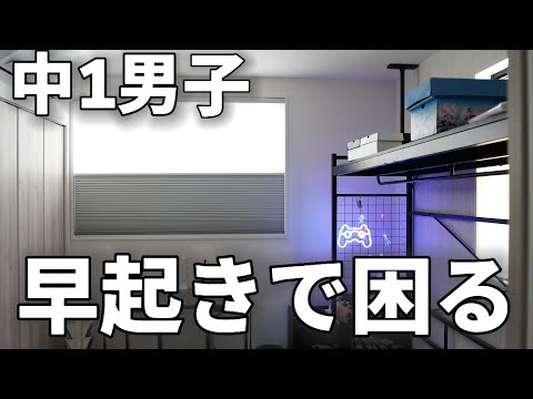 【子供部屋のカーテン変えた】電動ハニカムシェード/窓の断熱遮熱