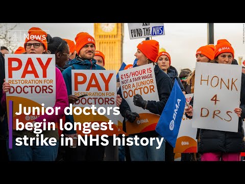 NHS strikes: Services under pressure as junior doctors begin longest ever strike action