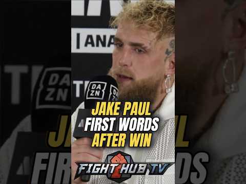 Jake Paul FIRST WORDS after BEATING Former Champion Chavez JR!
