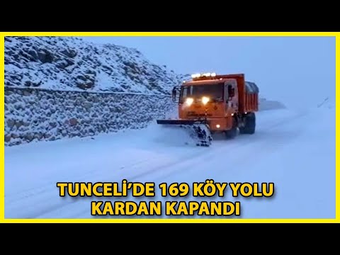 Tunceli’de Kar Yağışı; 169 Köy Yolu Ulaşıma Kapandı