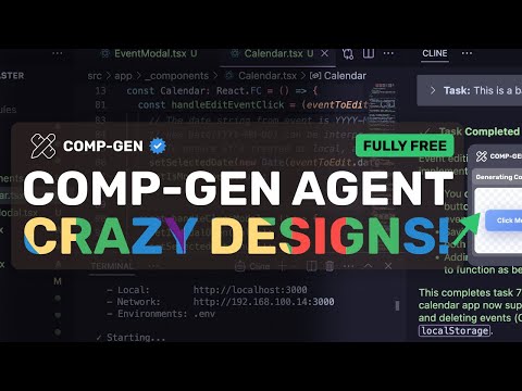 CompGen Agent: This FULLY FREE AI Component Generator Agent is CRAZY & CUSTOMIZABLE! (w/ OnDemand)