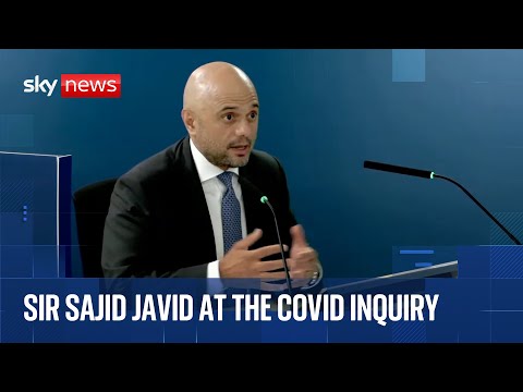 Former health secretary Sajid Javid gives evidence at COVID-19 Inquiry