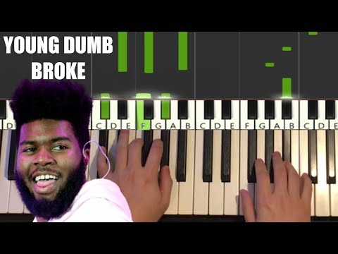 Khalid Young Dumb Broke Piano Tutorial Lesson - roblox id for young dumb broke khalid youtube