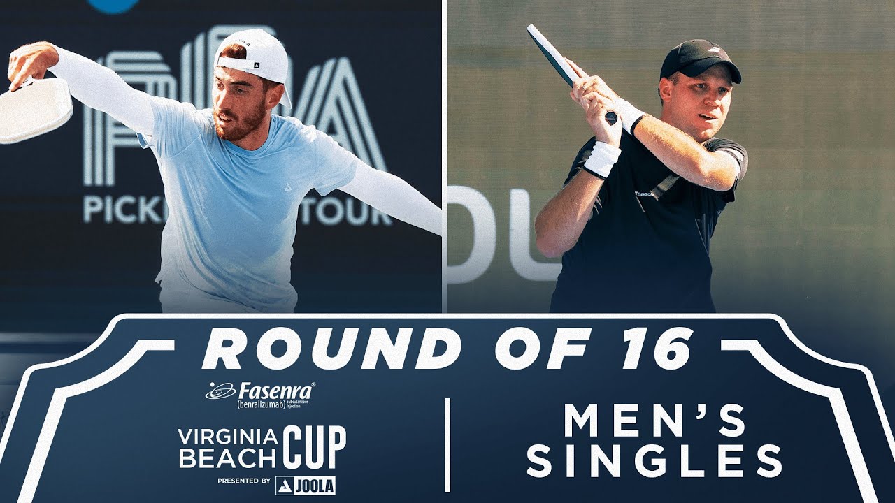 Federico Staksrud v Christopher Haworth at the Fasenra Virginia Beach Cup presented by Joola