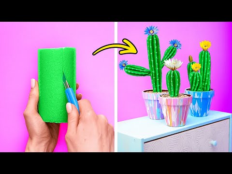 予想外の素材を使ったDIYルームデコレーション 😍🌵