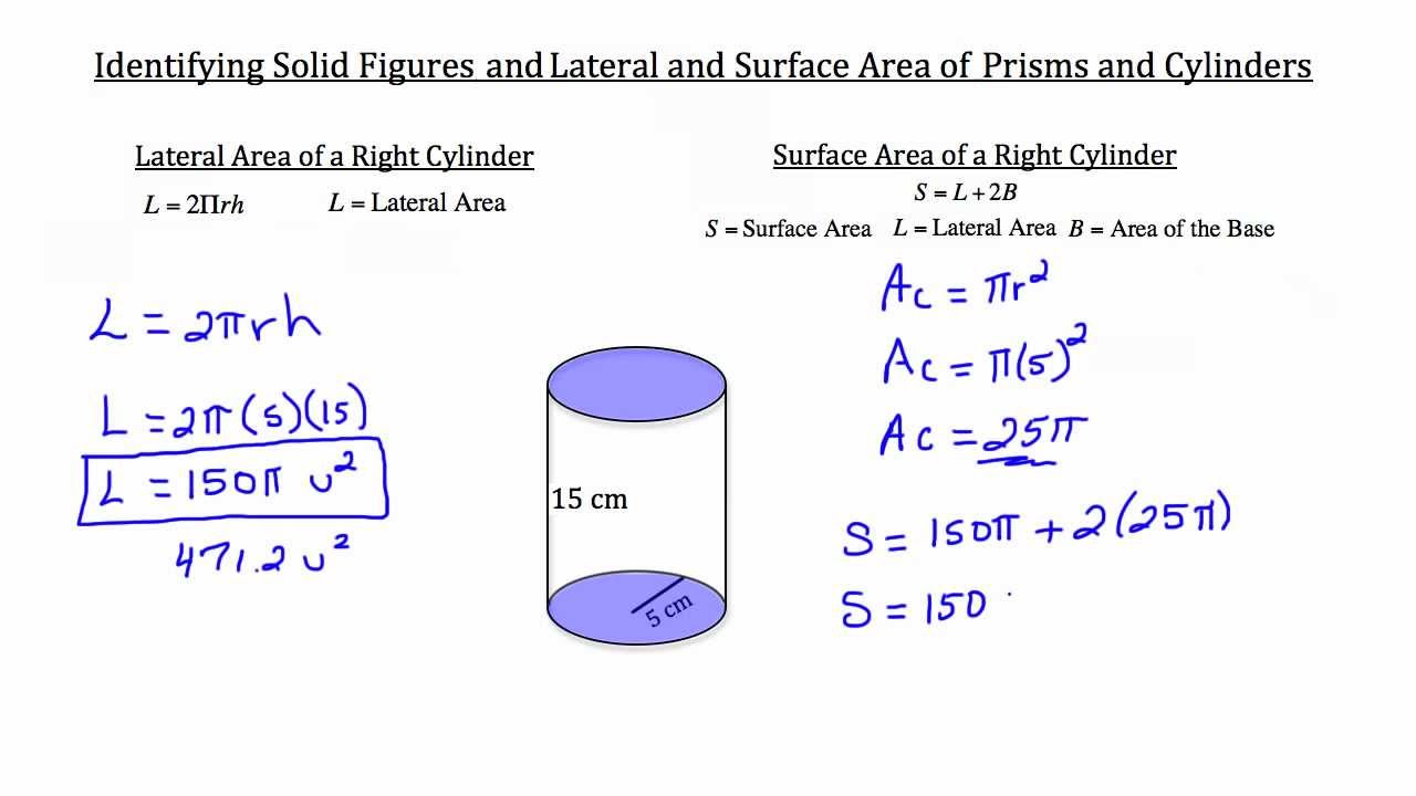 Solid Figures Lateral And Surface Area Of Prisms And Cylinders 1 YouTube