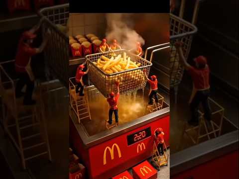 Miniature KFC Cooking #miniaturecooking #kfc #short #tinyworkers #shortsfeed