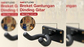 Pratinjau video produk TaffSTUDIO Gantungan Gitar Dinding Guitar Holder Bracket Wall Mount - XG-01