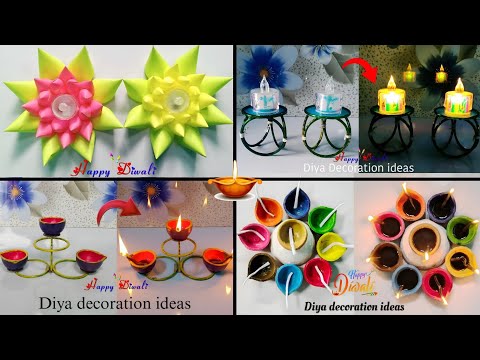 4 Diwali Craft Hanging Craft Paper Diya Making Diwali Decoration Ideas at Home Diwali Craft Ideas