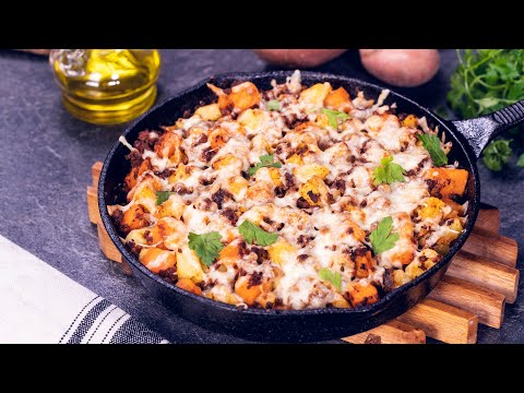Meat and Potato Skillet - Budget-friendly One-Pan potato dish that will please the whole family