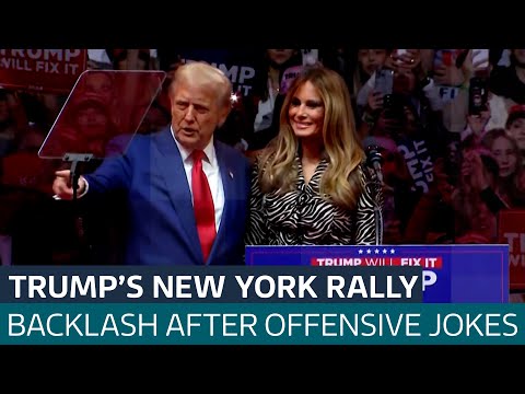 Trump’s New York rally draws large crowds but also racist speeches| ITV News