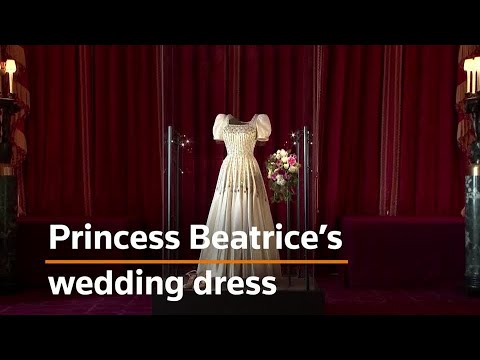 Princess Beatrice’s vintage wedding gown on display